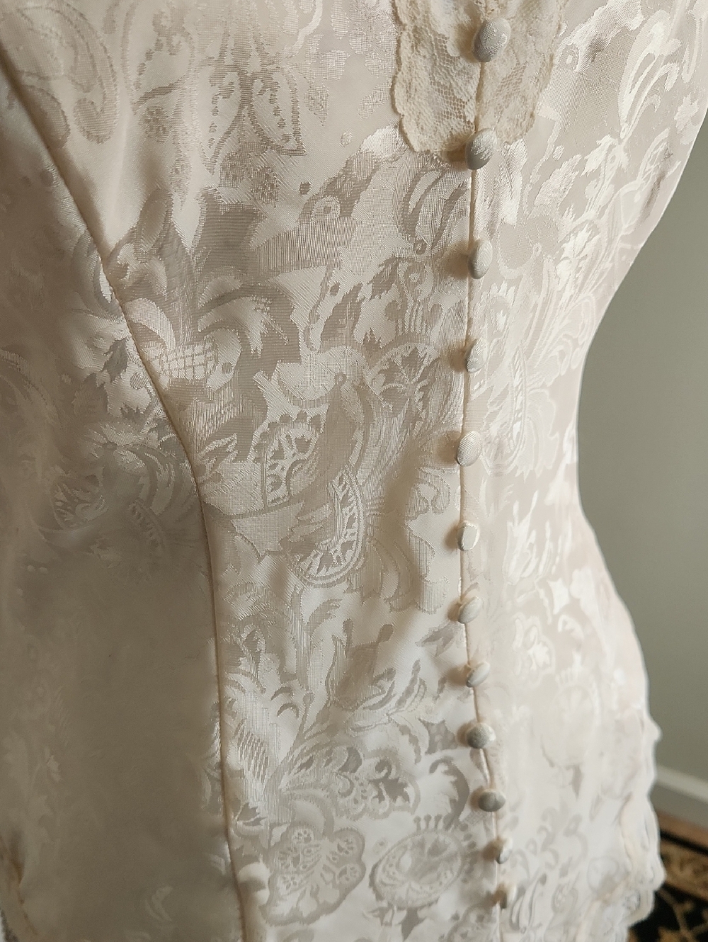 Victoria's Secret 80s Gold Label Champagne Teddy Bodysuit Bridal Vintage Size M - Picture 6 of 16